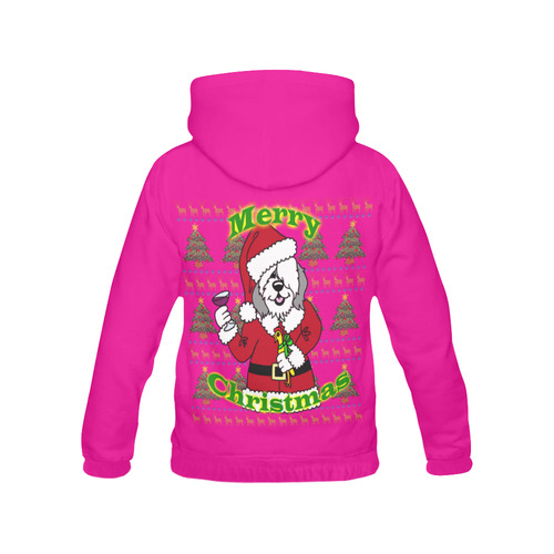 Merry Christmas - pink All Over Print Hoodie for Women (USA Size) (Model H13)