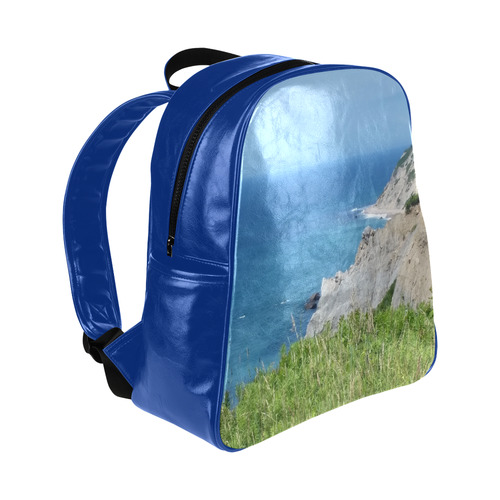 Block Island Bluffs - Block Island, Rhode Island Multi-Pockets Backpack (Model 1636)