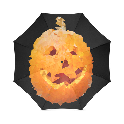 Halloween Pumpkin Low Poly Geometric Foldable Umbrella (Model U01)