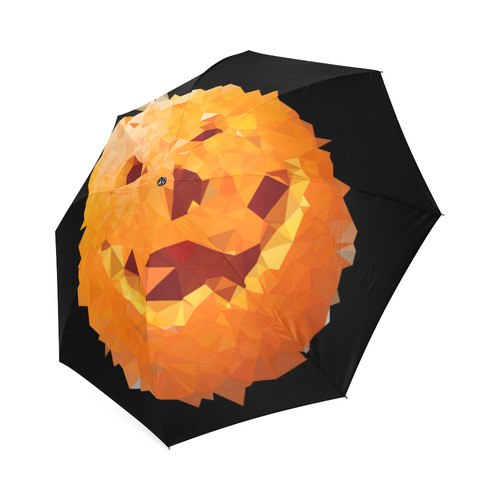 Halloween Pumpkin Low Poly Geometric Foldable Umbrella (Model U01)