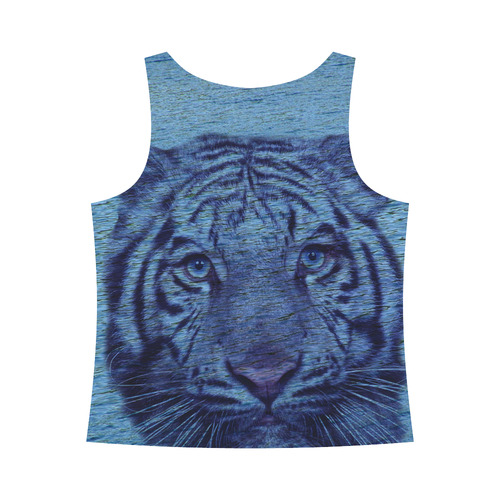 Tiger and Water All Over Print Tank Top for Women (Model T43)