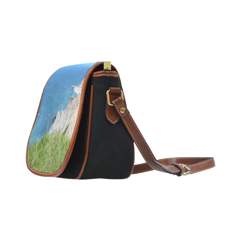 Block Island Bluffs - Block Island, Rhode Island Saddle Bag/Small (Model 1649)(Flap Customization)