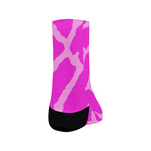 Pink Giraffe Print Crew Socks