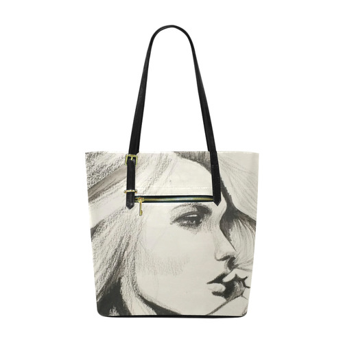 daydreaming in charcoal Euramerican Tote Bag/Small (Model 1655)