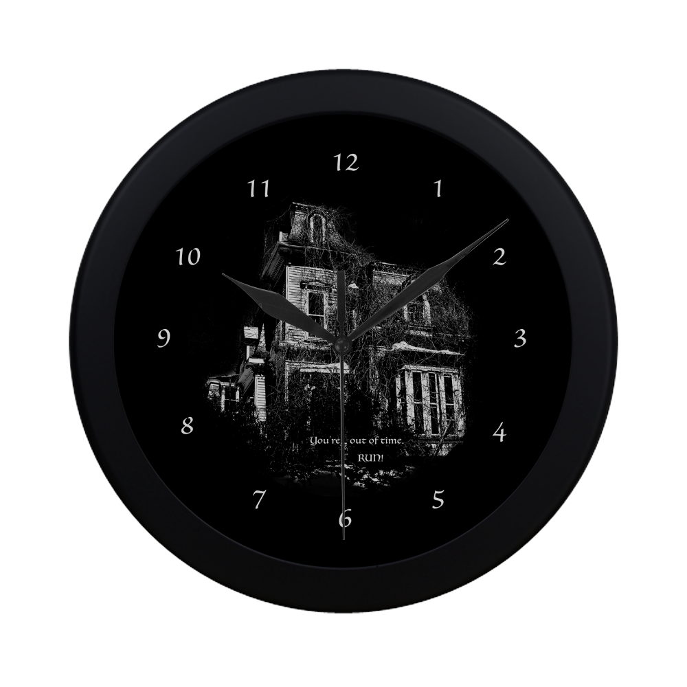 haunted clock Circular Plastic Wall clock