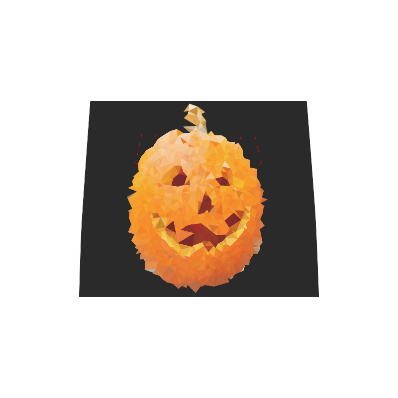 Halloween Pumpkin Low Poly Geometric Boston Handbag (Model 1621)