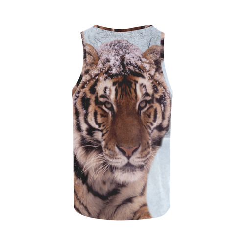 Tiger and Snow All Over Print Tank Top for Women (Model T43)