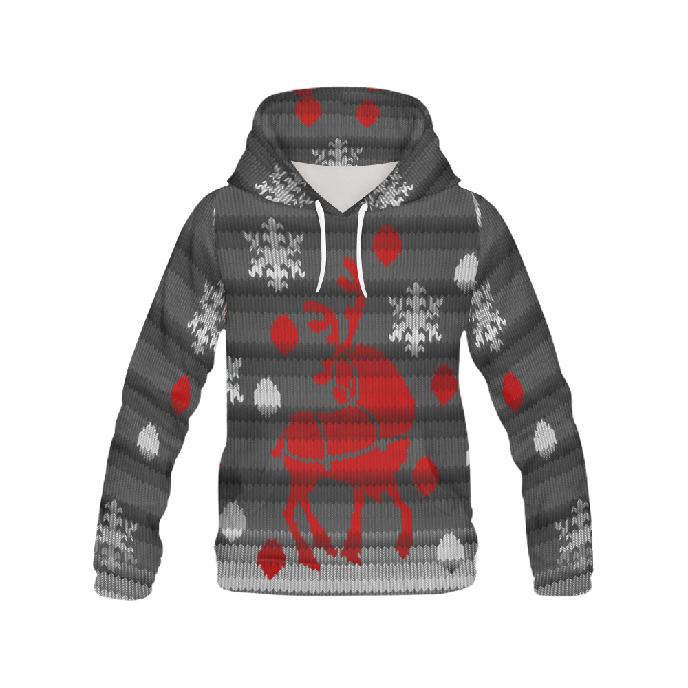 Christmas Sweaters Classic Holiday Hoodies All Over Print Hoodie for Women (USA Size) (Model H13)