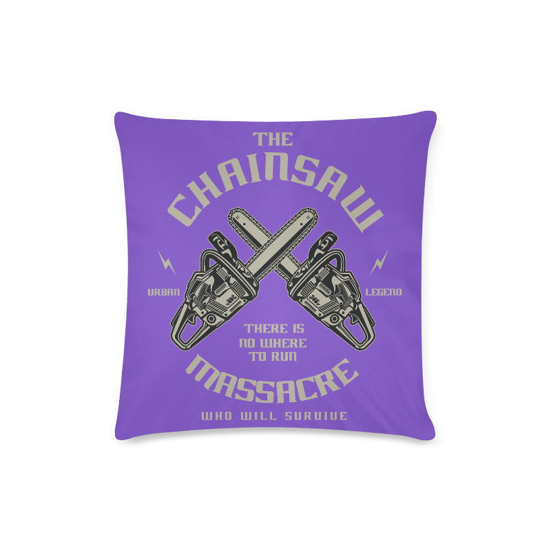 Chainsaw Purple Custom Zippered Pillow Case 16"x16"(Twin Sides)
