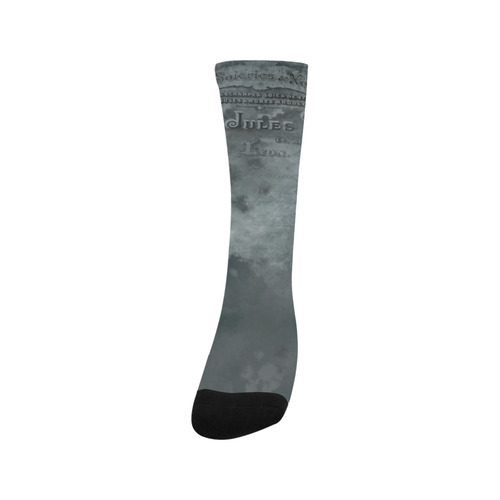 Dark grey letter vintage batik look Trouser Socks