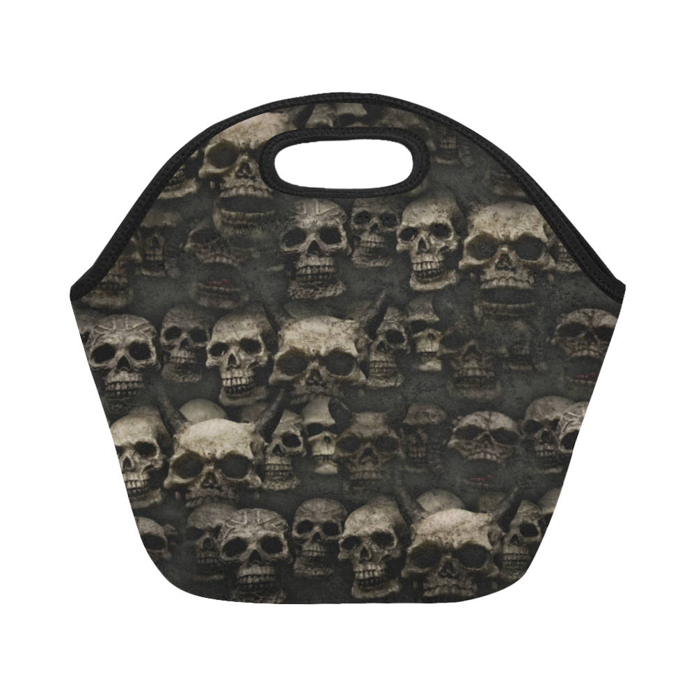 Crypt of the devilish dead skull Neoprene Lunch Bag/Small (Model 1669)