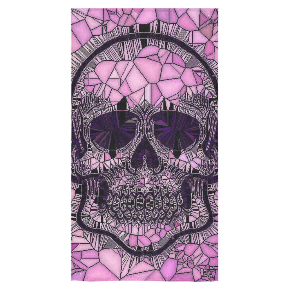 Glass Mosaic Skull,pink by JamColors Bath Towel 30"x56"