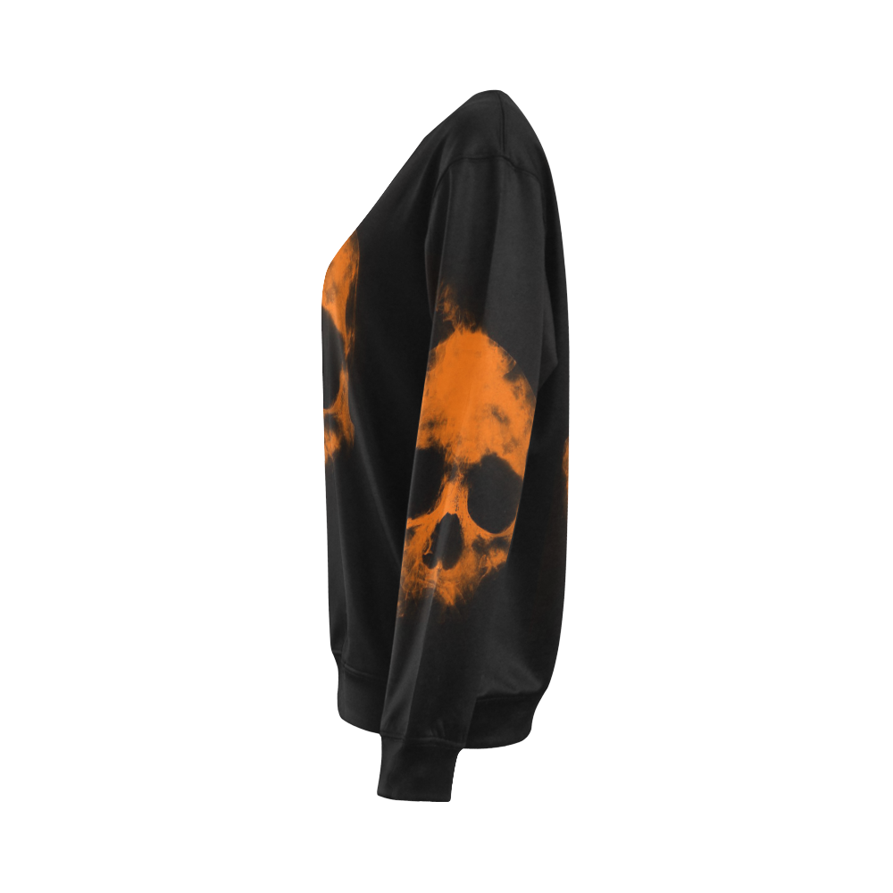 shadowy skull C by JamColors All Over Print Crewneck Sweatshirt for Women (Model H18)