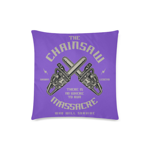 Chainsaw Purple Custom Zippered Pillow Case 18"x18"(Twin Sides)