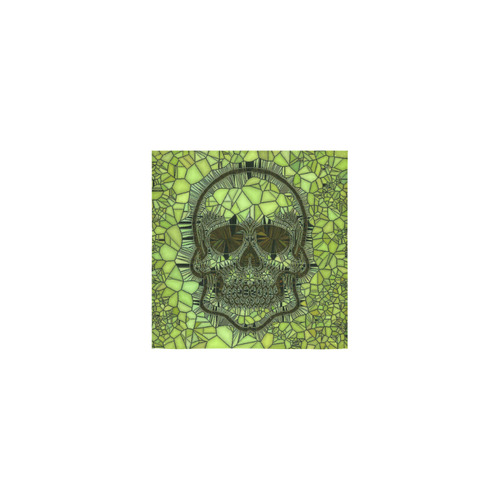 Glass Mosaic Skull,green by JamColors Square Towel 13“x13”