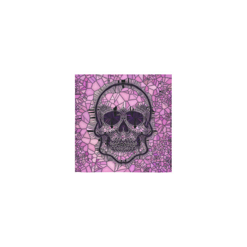 Glass Mosaic Skull,pink by JamColors Square Towel 13“x13”