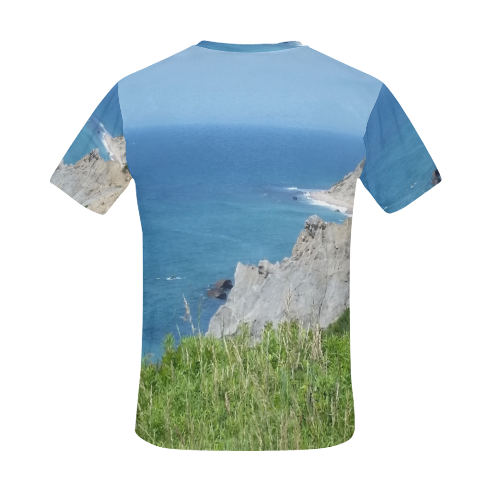 Block Island Bluffs - Block Island, Rhode Island All Over Print T-Shirt for Men (USA Size) (Model T40)