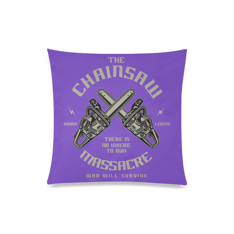 Chainsaw Purple Custom Zippered Pillow Case 20"x20"(Twin Sides)