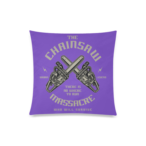 Chainsaw Purple Custom Zippered Pillow Case 20"x20"(Twin Sides)