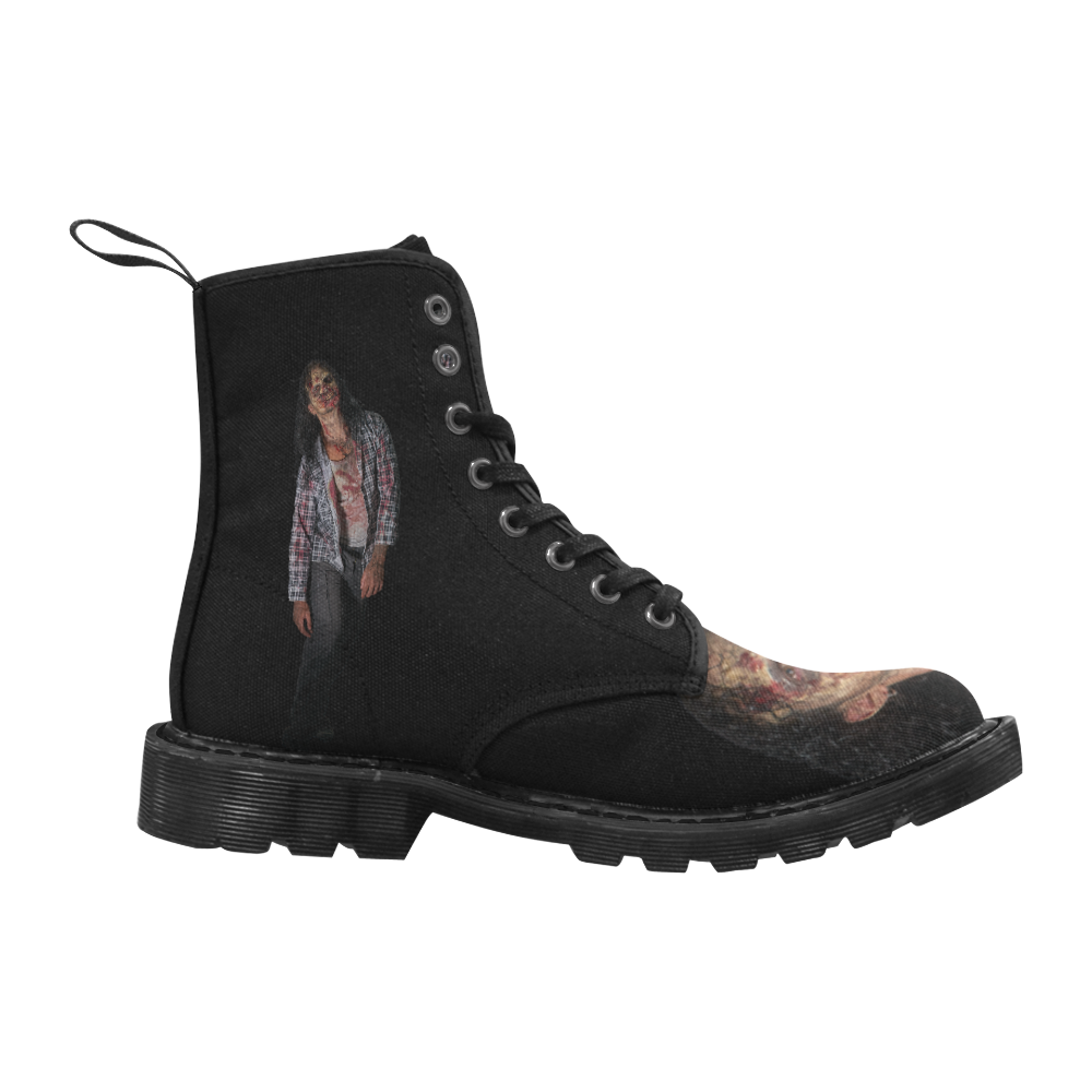 Zombie Apocalypse Martin Boots for Men (Black) (Model 1203H)