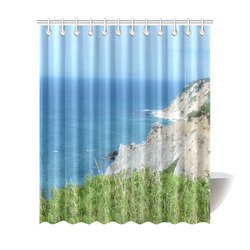 Block Island Bluffs - Block Island, Rhode Island Shower Curtain 72"x84"