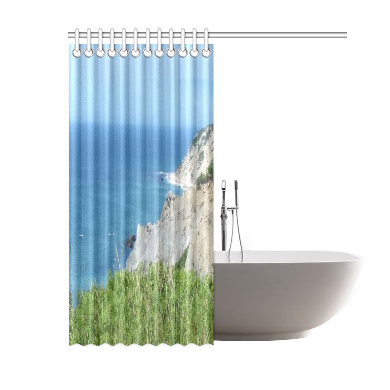 Block Island Bluffs - Block Island, Rhode Island Shower Curtain 60"x72"