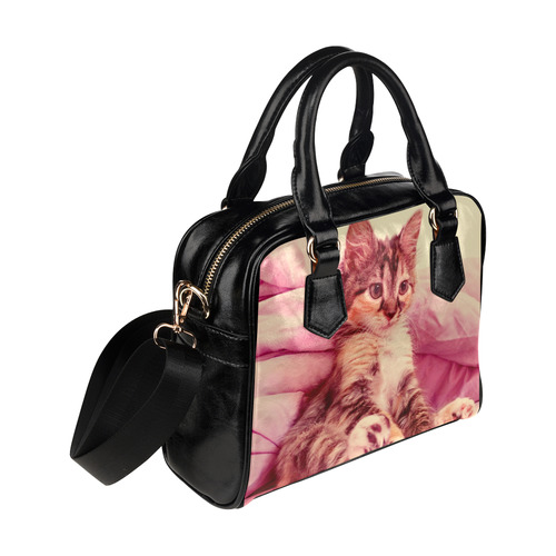 cute kitten Shoulder Handbag (Model 1634)