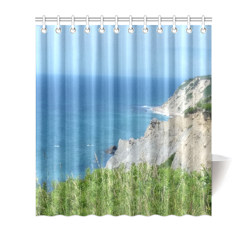 Block Island Bluffs - Block Island, Rhode Island Shower Curtain 66"x72"