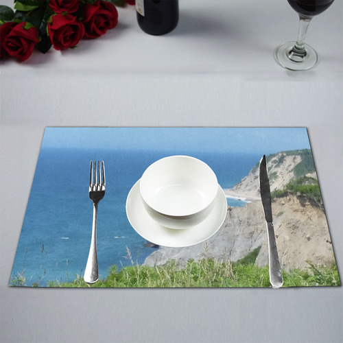 Block Island Bluffs - Block Island, Rhode Island Placemat 12’’ x 18’’ (Set of 4)