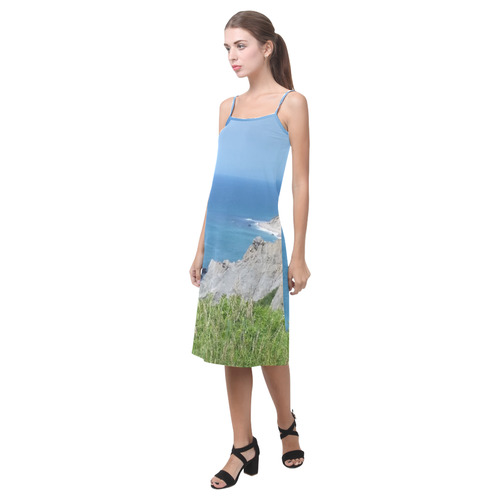 Block Island Bluffs - Block Island, Rhode Island Alcestis Slip Dress (Model D05)