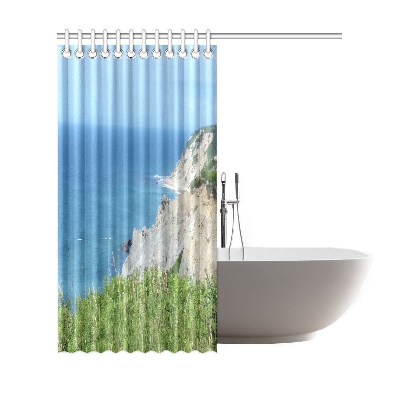 Block Island Bluffs - Block Island, Rhode Island Shower Curtain 69"x72"