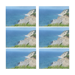 Block Island Bluffs - Block Island, Rhode Island Placemat 12’’ x 18’’ (Set of 6)