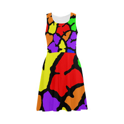 Rainbow Giraffe Print Atalanta Sundress (Model D04)