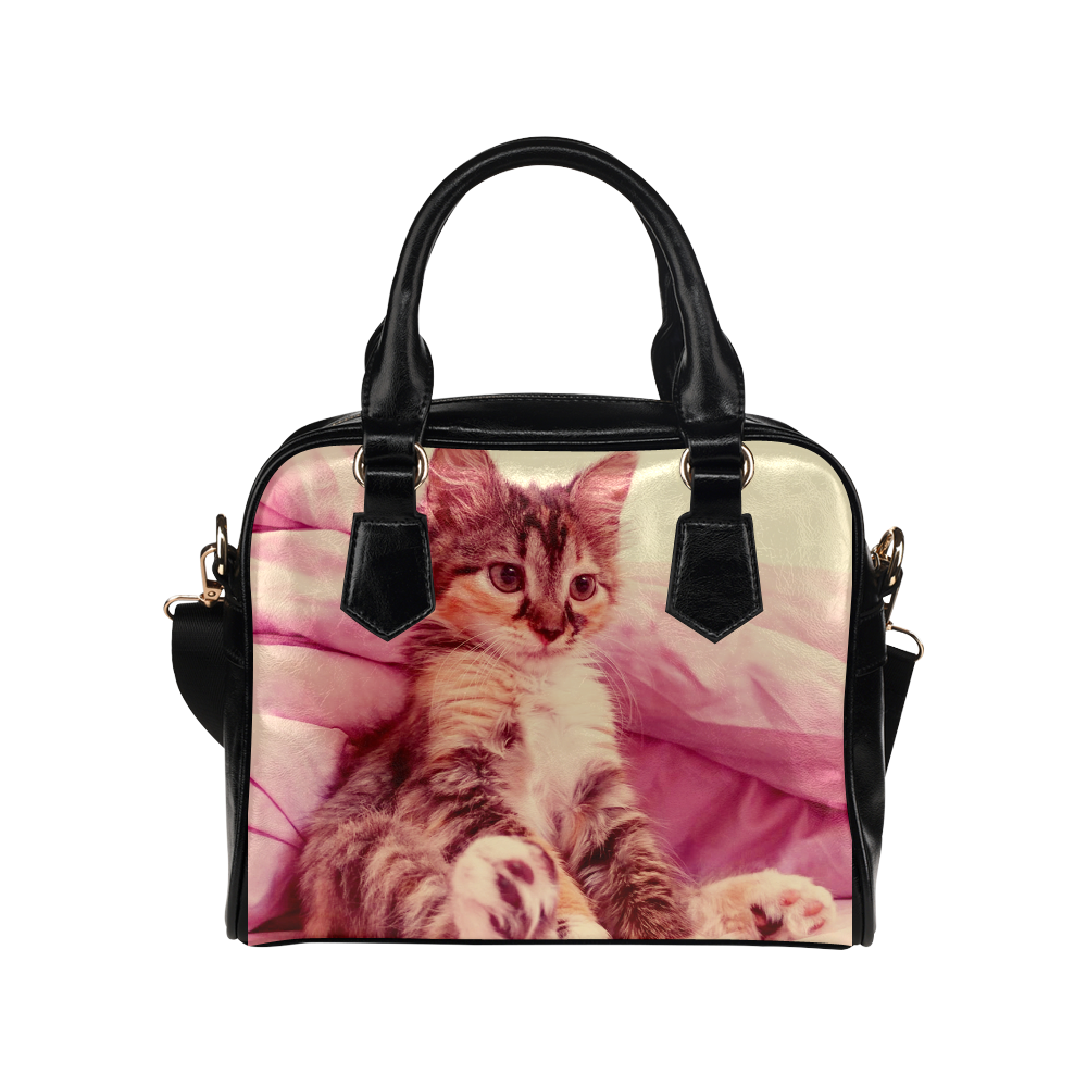 cute kitten Shoulder Handbag (Model 1634)