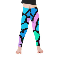 Pastel Giraffe Print Kid's Ankle Length Leggings (Model L06)