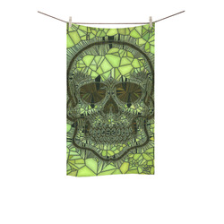 Glass Mosaic Skull,green by JamColors Custom Towel 16"x28"