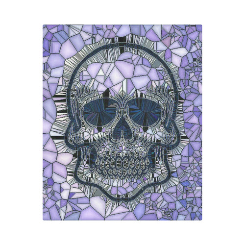 Glass Mosaic Skull, blue by JamColors Duvet Cover 86"x70" ( All-over-print)
