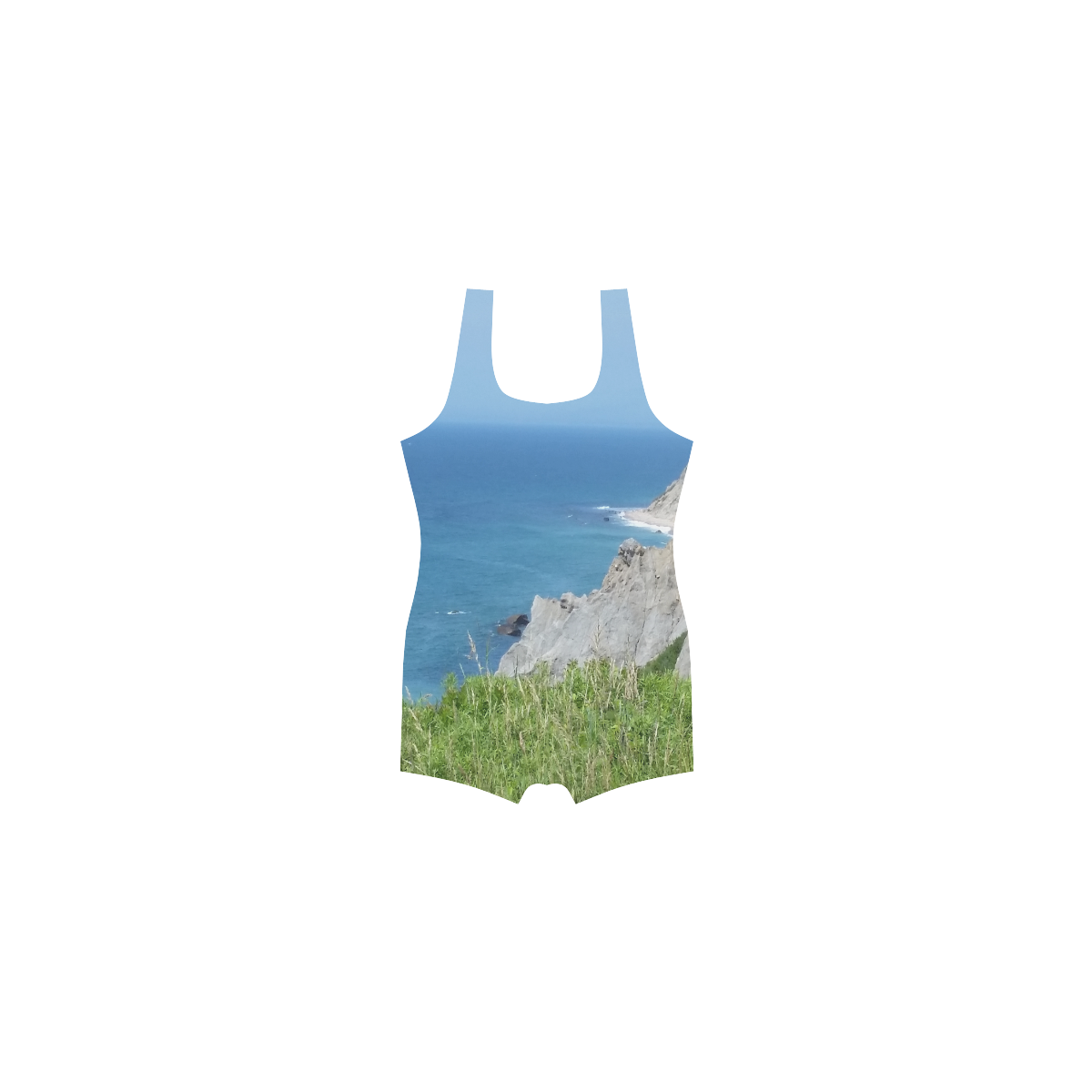 Block Island Bluffs - Block Island, Rhode Island Classic One Piece Swimwear (Model S03)