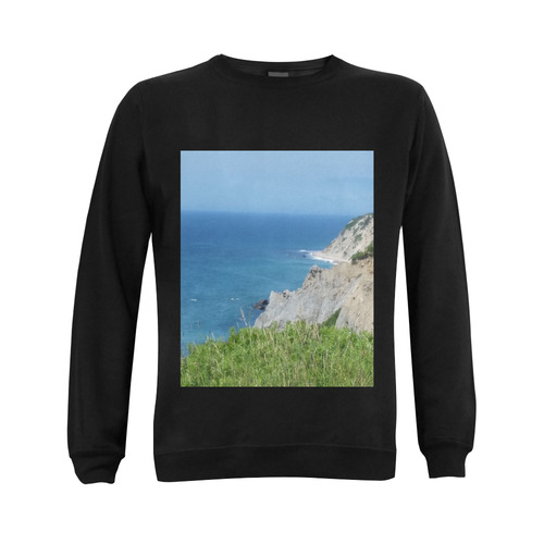 Block Island Bluffs - Block Island, Rhode Island Gildan Crewneck Sweatshirt(NEW) (Model H01)