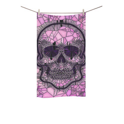 Glass Mosaic Skull,pink by JamColors Custom Towel 16"x28"