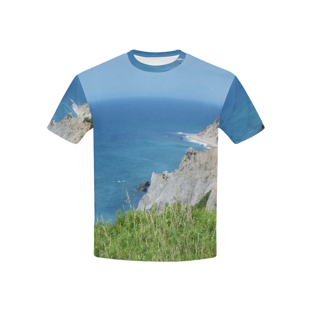 Block Island Bluffs - Block Island, Rhode Island Kids' All Over Print T-shirt (USA Size) (Model T40)