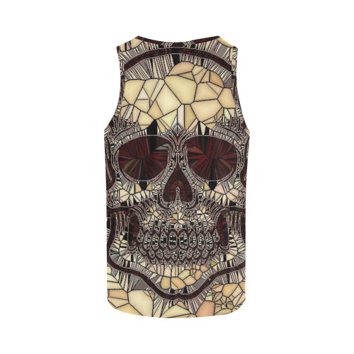 Glass Mosaic Skull,beige by JamColors All Over Print Tank Top for Men (Model T43)
