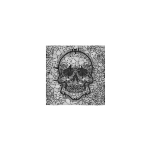Glass Mosaic Skull, black  by JamColors Square Towel 13“x13”