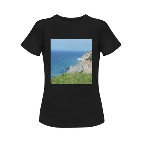 Block Island Bluffs - Block Island, Rhode Island Women's Classic T-Shirt (Model T17）