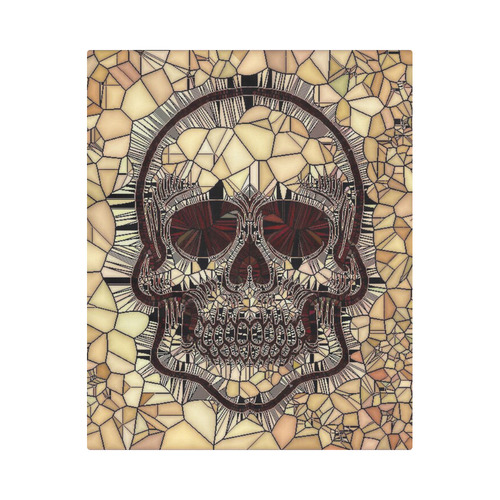Glass Mosaic Skull,beige by JamColors Duvet Cover 86"x70" ( All-over-print)