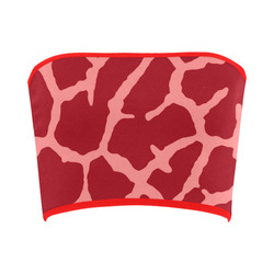 Red Giraffe Print Bandeau Top