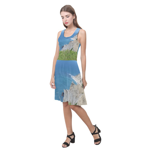 Block Island Bluffs - Block Island, Rhode Island Atalanta Casual Sundress(Model D04)