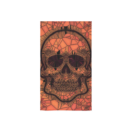 Glass Mosaic Skull,red by JamColors Custom Towel 16"x28"