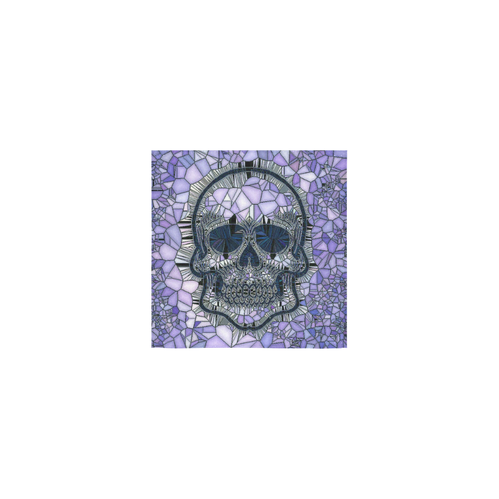 Glass Mosaic Skull, blue by JamColors Square Towel 13“x13”