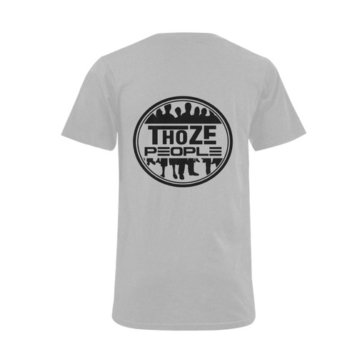 Thoze People V-Neck (Gray) Men's V-Neck T-shirt  Big Size(USA Size) (Model T10)